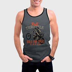 Майка-безрукавка мужская Full Throttle Полный газ, цвет: 3D-черный — фото 2