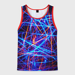 Майка-безрукавка мужская Neon pattern Fashion 2055, цвет: 3D-красный