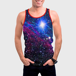 Майка-безрукавка мужская Открытый космос Star Neon, цвет: 3D-красный — фото 2