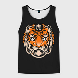 Майка-безрукавка мужская Символ тигра, цвет: 3D-черный