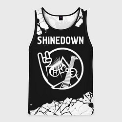 Майка-безрукавка мужская Shinedown КОТ Краска, цвет: 3D-черный