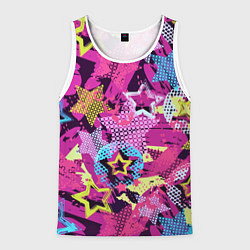 Мужская майка без рукавов Star Colorful Pattern Fashion Neon