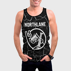 Майка-безрукавка мужская Northlane - КОТ - Трещины, цвет: 3D-черный — фото 2