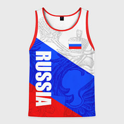 Майка-безрукавка мужская RUSSIA - SPORTWEAR - ТРИКОЛОР, цвет: 3D-красный