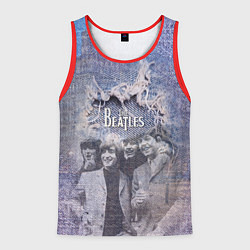 Майка-безрукавка мужская The Beatles Легендарная Ливерпульская четвёрка, цвет: 3D-красный