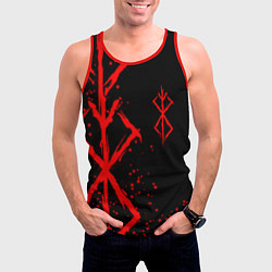 Майка-безрукавка мужская КЛЕЙМО ЖЕРТВЫ BERSERK БЕРСЕРК, цвет: 3D-красный — фото 2
