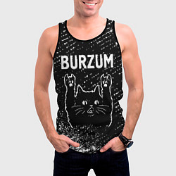Майка-безрукавка мужская Burzum Rock Cat, цвет: 3D-черный — фото 2