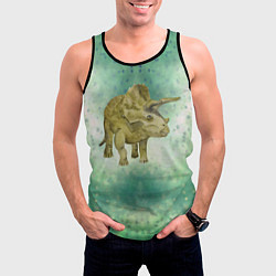 Майка-безрукавка мужская Динозавр Dino, цвет: 3D-черный — фото 2