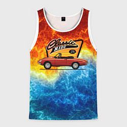 Майка-безрукавка мужская Classic ride, цвет: 3D-белый