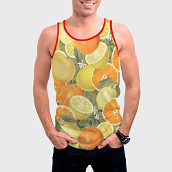 Майка-безрукавка мужская Апельсины и Лимоны, цвет: 3D-красный — фото 2