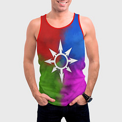 Майка-безрукавка мужская Хаос абстракция, цвет: 3D-красный — фото 2