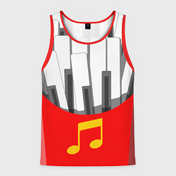 Мужская майка без рукавов Клавиши фортепиано как картошка фри