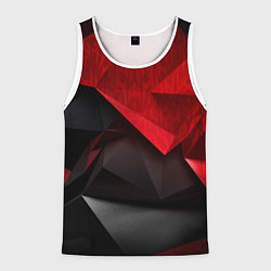 Мужская майка без рукавов Красно-черный фон абстракция
