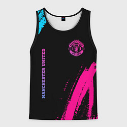 Майка-безрукавка мужская Manchester United Neon Gradient, цвет: 3D-черный