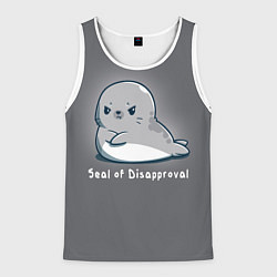 Майка-безрукавка мужская Seal of Disapproval, цвет: 3D-белый