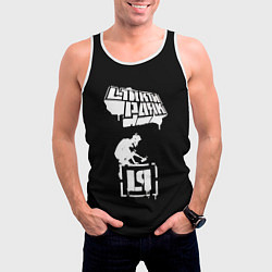 Майка-безрукавка мужская Linkin Park белой краской, цвет: 3D-белый — фото 2