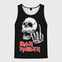 Майка-безрукавка мужская Iron Maiden Череп, цвет: 3D-черный