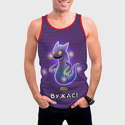 Майка-безрукавка мужская My singing monsters Вужас, цвет: 3D-красный — фото 2