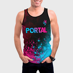 Майка-безрукавка мужская Portal Neon Gradient, цвет: 3D-черный — фото 2