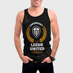 Майка-безрукавка мужская Лого Leeds United и надпись Legendary Football Clu, цвет: 3D-черный — фото 2