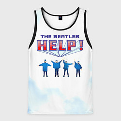 Майка-безрукавка мужская The Beatles Help!, цвет: 3D-черный