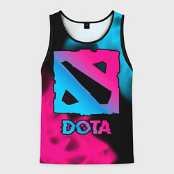 Майка-безрукавка мужская Dota Neon Gradient, цвет: 3D-черный