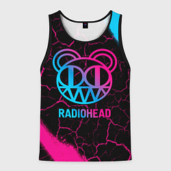 Майка-безрукавка мужская Radiohead - neon gradient, цвет: 3D-черный