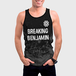 Майка-безрукавка мужская Breaking Benjamin glitch на темном фоне: символ св, цвет: 3D-черный — фото 2
