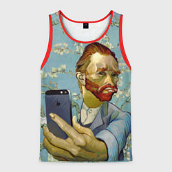 Мужская майка без рукавов Ван Гог Селфи - Арт Портрет