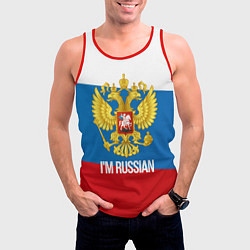 Майка-безрукавка мужская Im Russian, цвет: 3D-красный — фото 2