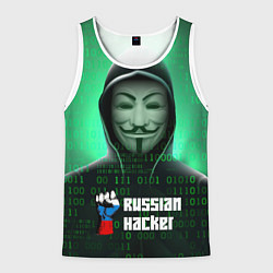 Мужская майка без рукавов Russian hacker green