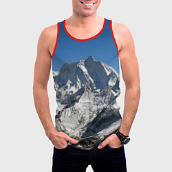 Майка-безрукавка мужская Канченджанга, Гималаи, 8 586 м, цвет: 3D-красный — фото 2