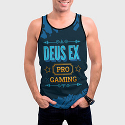 Майка-безрукавка мужская Игра Deus Ex: pro gaming, цвет: 3D-черный — фото 2