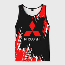 Майка-безрукавка мужская Mitsubishi - краска, цвет: 3D-черный