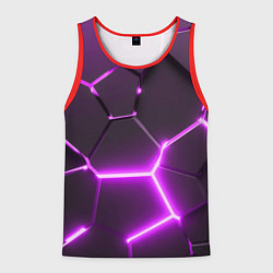 Мужская майка без рукавов Фиолетовые неоновые геометрические плиты