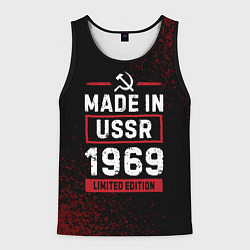 Майка-безрукавка мужская Made in USSR 1969 - limited edition, цвет: 3D-черный
