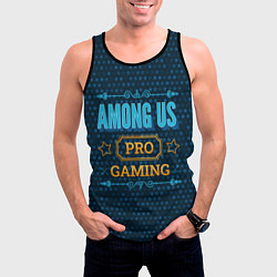 Майка-безрукавка мужская Игра Among Us: pro gaming, цвет: 3D-черный — фото 2