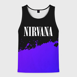 Майка-безрукавка мужская Nirvana purple grunge, цвет: 3D-черный