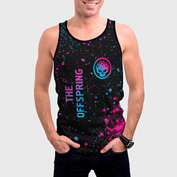 Майка-безрукавка мужская The Offspring - neon gradient: надпись, символ, цвет: 3D-черный — фото 2