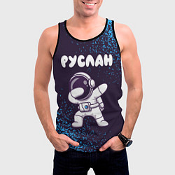 Майка-безрукавка мужская Руслан космонавт даб, цвет: 3D-черный — фото 2