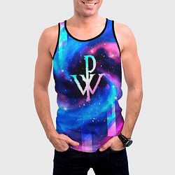 Майка-безрукавка мужская Powerwolf неоновый космос, цвет: 3D-черный — фото 2