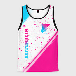 Майка-безрукавка мужская Hoffenheim neon gradient style: надпись, символ, цвет: 3D-черный