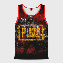 Майка-безрукавка мужская PUBG red theme, цвет: 3D-красный