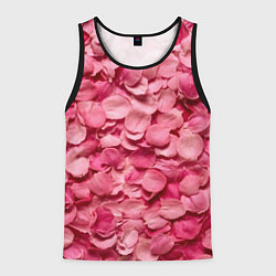 Майка-безрукавка мужская Лепестки прекрасных роз, цвет: 3D-черный