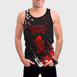Майка-безрукавка мужская Cannibal Corpse -краска, цвет: 3D-черный — фото 2