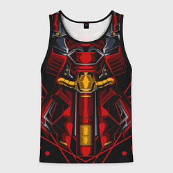 Майка-безрукавка мужская Костюм железного красного робота, цвет: 3D-черный