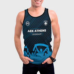 Майка-безрукавка мужская AEK Athens legendary форма фанатов, цвет: 3D-черный — фото 2