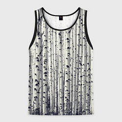 Мужская майка без рукавов Русские берёзки - роща