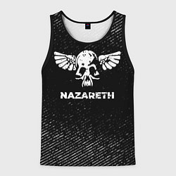 Мужская майка без рукавов Nazareth с потертостями на темном фоне