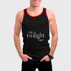Майка-безрукавка мужская The twilight saga, цвет: 3D-красный — фото 2